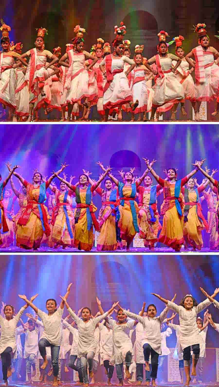 The programme began with a celebration of the essence of Dol in Bengal through dance. Dance performances on Rabindra Sangeet, folk songs about Dol and other popular Bengali songs enlivened the evening