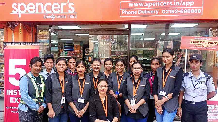 The all-women’s team at Spencer’s in Mahamayatala
