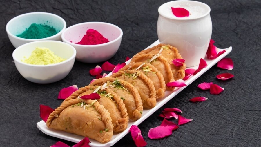 'Gujiya' and 'thandai' are synonymous with Holi celebrations