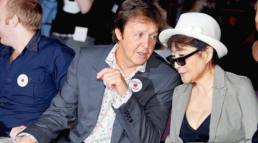 Yoko Ono with Paul McCartney.