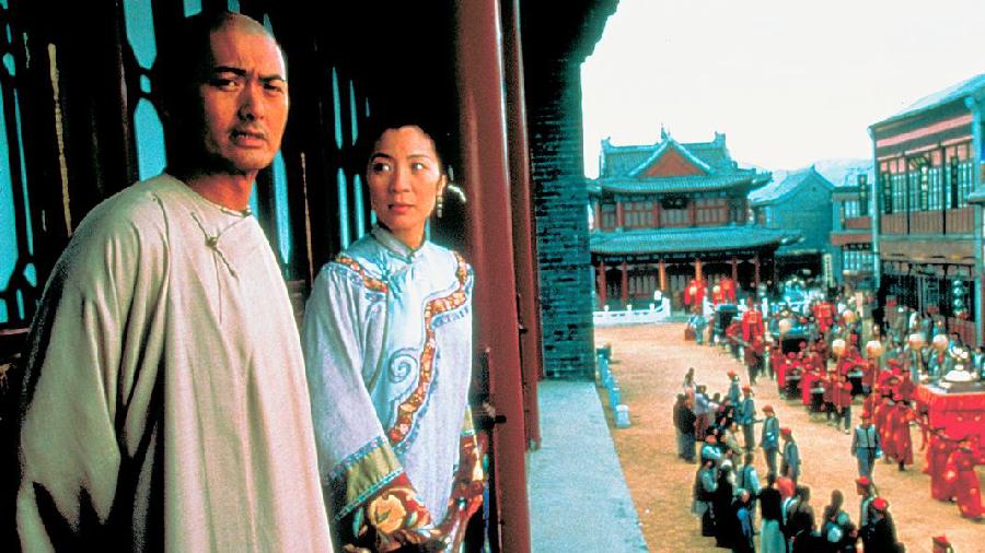 With Hong Kong actor Chow Yun-fat in a scene from Ang Lee's 'Crouching Tiger, Hidden Dragon'