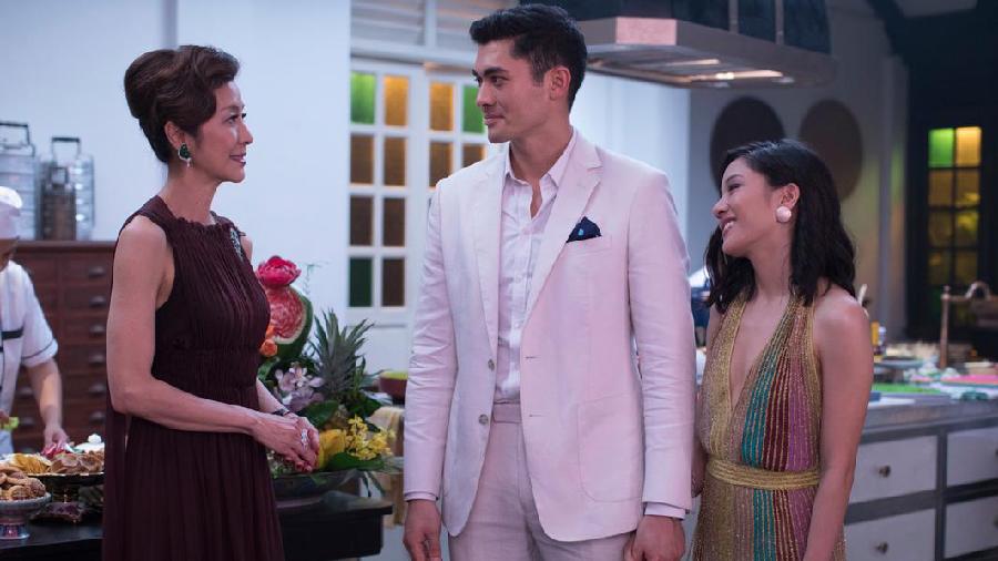 Yeoh played a protective mum to fellow Malaysian Henry Golding's character in 'Crazy Rich Asians,' seen here with Constance Wu