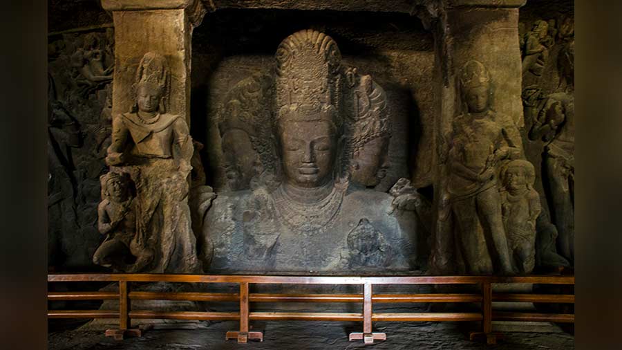 The Trimurti is the star attraction of the cave