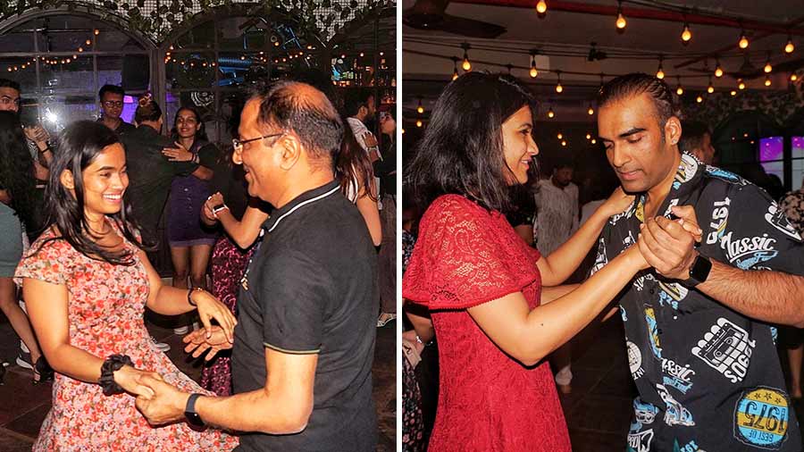 The Bachata workshop was a hit, bringing together both experienced dancers and beginners. For Sonali Ghosh (extreme left), a fashion consultant at Tarun Tahiliani, it was her first social dance. ‘I have always dreamt of learning Latin dance forms and it was an exhilarating experience to dance with everyone.’ Hotelier Jagannath Marothia (extreme right) on the other hand, has frequented the dance classes for a while. ‘Salsa is a lot of fun! Hitesh and Priyam are fantastic teachers,’ he said