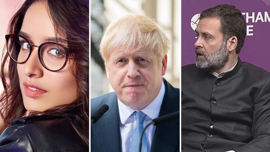  (L-R) Shraddha Kapoor, Boris Johnson and Rahul Gandhi are among the newsmakers of the week
