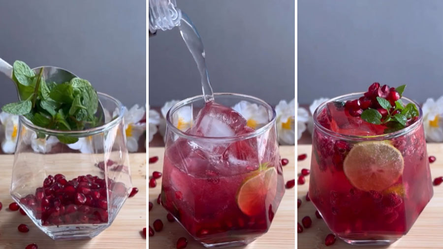 Beat the heat with this Chilled Pomegranate drink