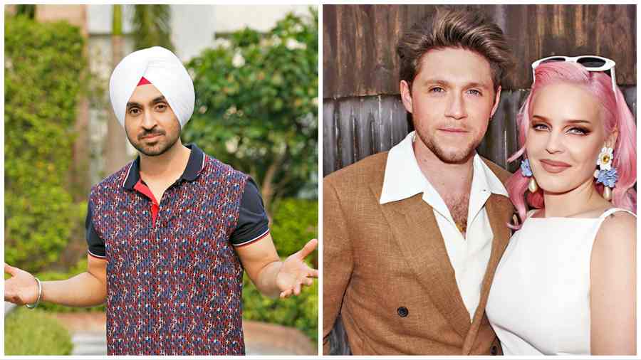 (L-R) On the track Peaches, she has collaborated with Diljit Dosanjh, Anne-Marie has collaborated with Niall Horan 