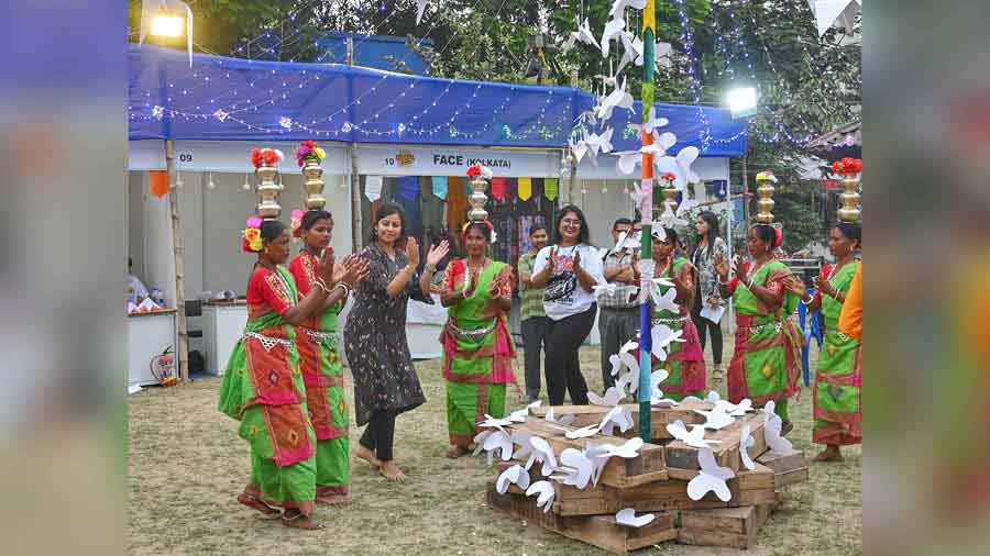 A scene from the Kolkata Carnival, organised by Bannya Bose and Tanmoy Bose, at Triangular Park 