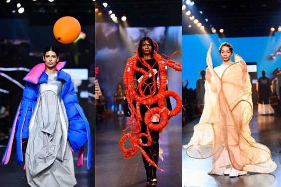  Final year students of Pearl Academy, Mumbai showcase their collection at the brand new iteration of \'First Cut\' at the finale of Lakme Fashion Week X FDCI