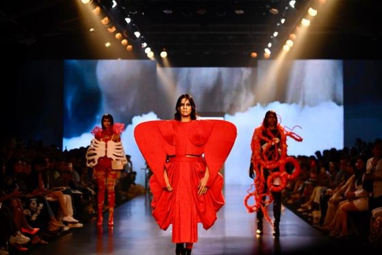 Fashion and design education powerhouse Pearl Academy presented a brand-new iteration of "First Cut" at the finale of Lakme Fashion Week on 12 March 2023, at Jio World Garden in Mumbai.