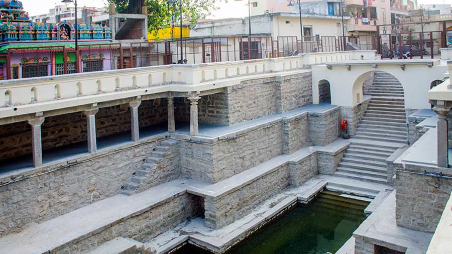 The stepwell has a capacity of over 20 lakh litres 