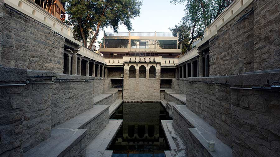 The restored stepwell was opened to the public on December 5, 2022 