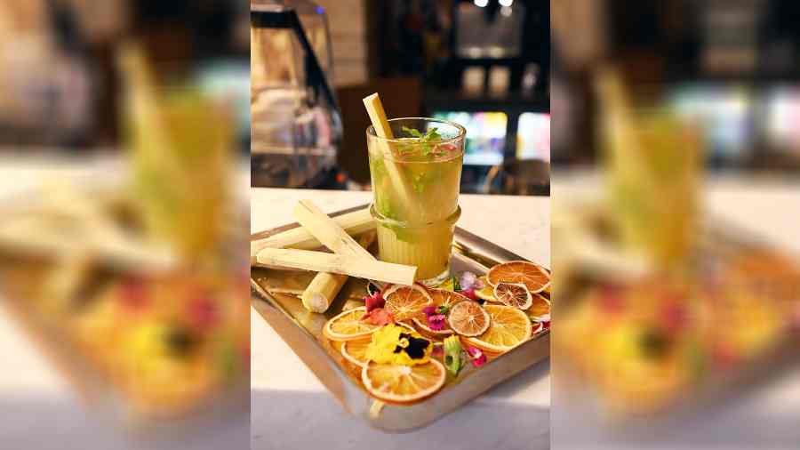 Sugarcane Mojito: Sugarcane juice is very popular in North India. This cocktail has sugarcane juice as the base for a minty mojito.