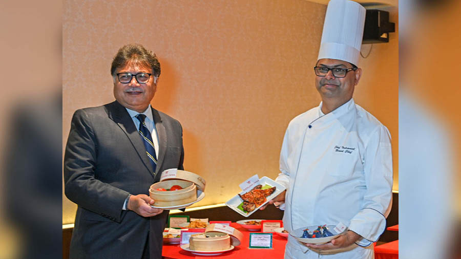  Debashish Ghosh, general manager of Speciality Restaurants, and Indraneel Bhattacharya, executive chef