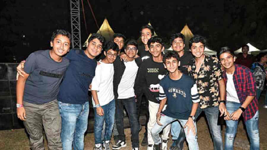(L-R) Rakshit Lunia, Viraj Harlalka, Vivaan Bhandari, Harshit Agarwal, Savar Somani, Shaurya Dugar, Kanav Agarwal, Shaurya Jhawar, Vanij Agarwal, Adrit Didwania and Nikunj Kedia, a bunch of high-school friends, had a memorable time. “The concert was a mind-blowing experience. It was a perfect combo of good music, good friends and good vibes. The firecrackers, lasers and confetti took the experience to the next level. It was a night to remember. We have been listening to Martin Garrix for the past few years and were so happy about his arrival in India. Listening to High On Life, In the Name Of Love live was wonderful,” they said.
