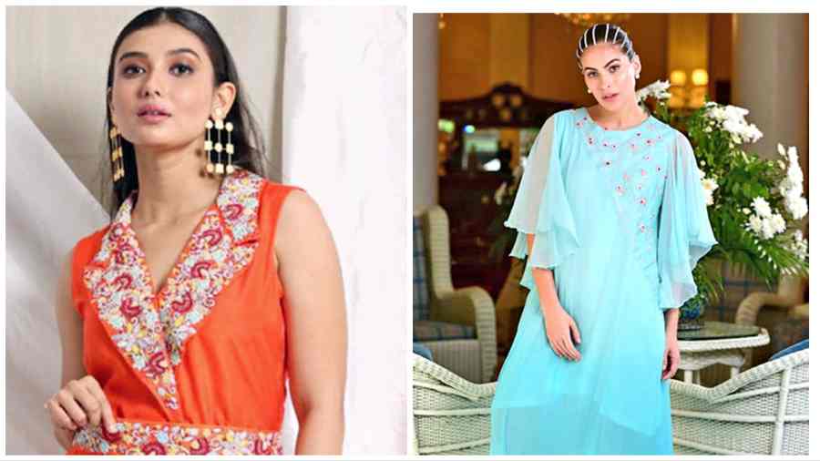 Upgrade your wardrobe and wedding trousseau with pastel colours and drapes,” said Kanchan Somani, president of Inner Wheel Club of Central Calcutta.
