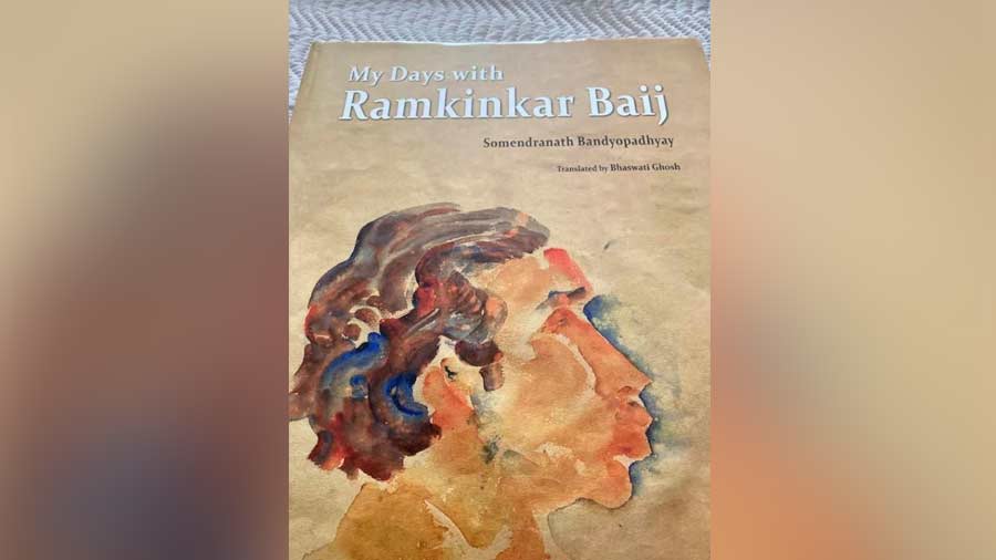 A copy of ‘Silipi Ramkinkar : Alapchari’ by Somendranath Bandyopadhyay translated by Bhaswati Ghosh