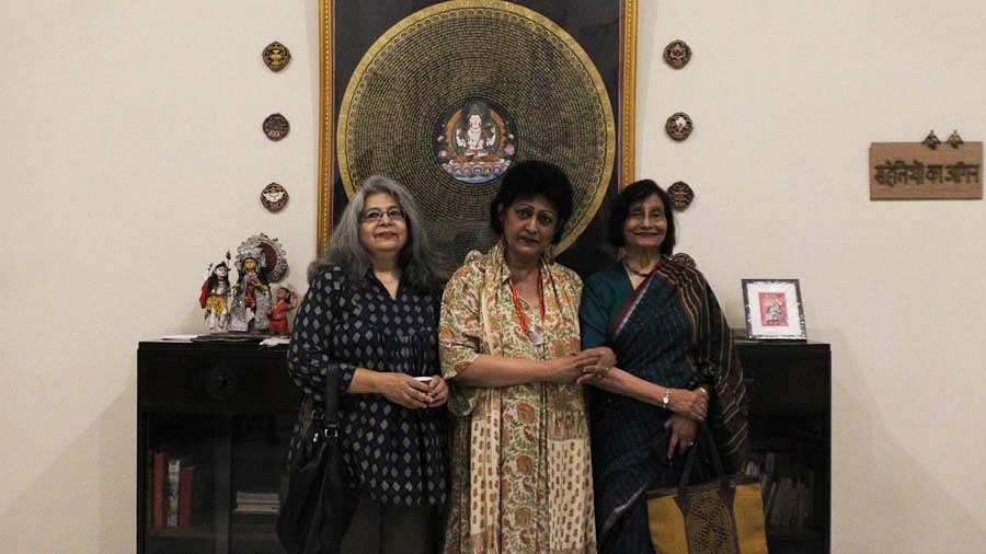 The event was organised by (L-R) CCWB general secretary Anjum Katyal, and vice presidents Oindrilla Dutt and Gini Sen