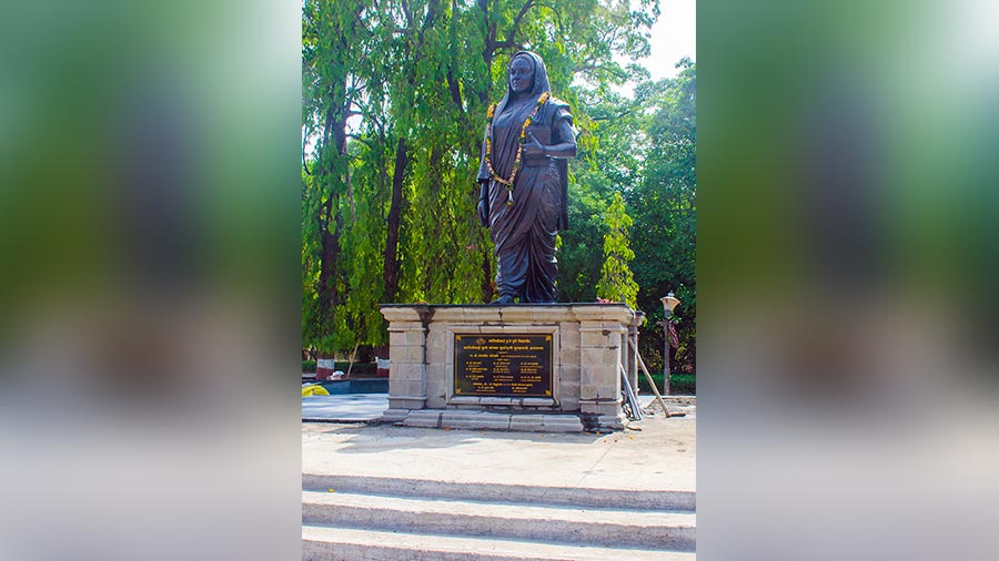 A statue of Savitribai Phule, after whom the Pune University is presently named 