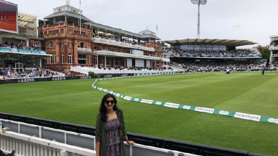 Neha has travelled the world to watch live cricket, including a visit to Lord’s