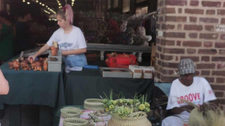 Sweetgrass basketry at Charleston