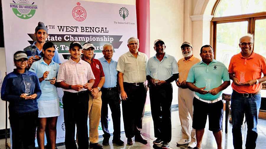 All the top performers of the tournament at the Royal Calcutta Golf Club
