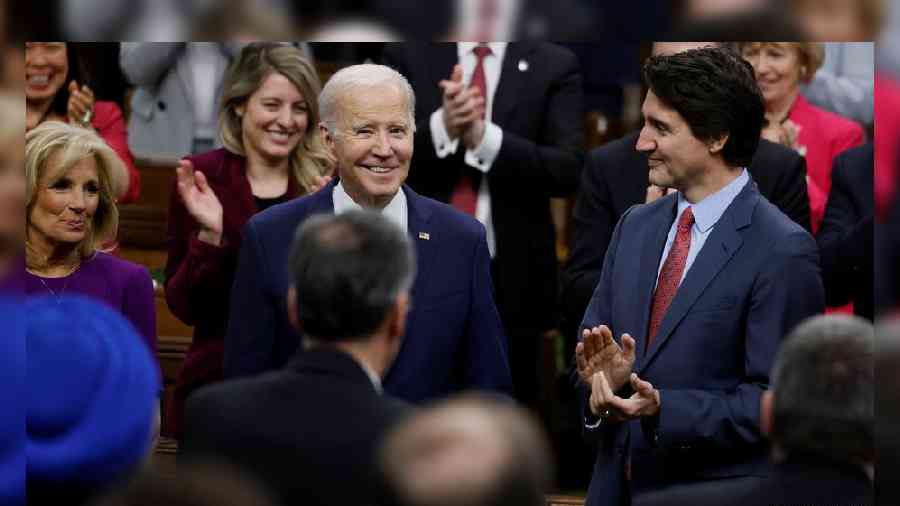 Biden recieved a warm reception from Canadian lawmakers during his official visit