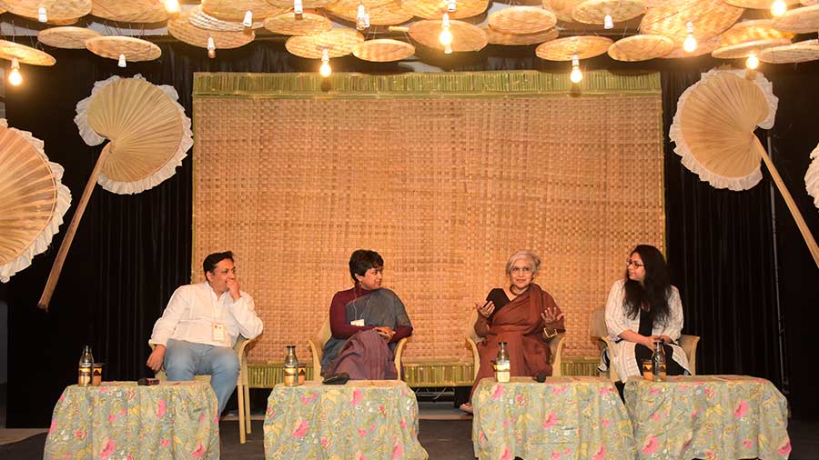 Amitrasudan Saha, Ruchira Das, Minku Tagore and Meghna Nayak  during the session ‘The Right Style’