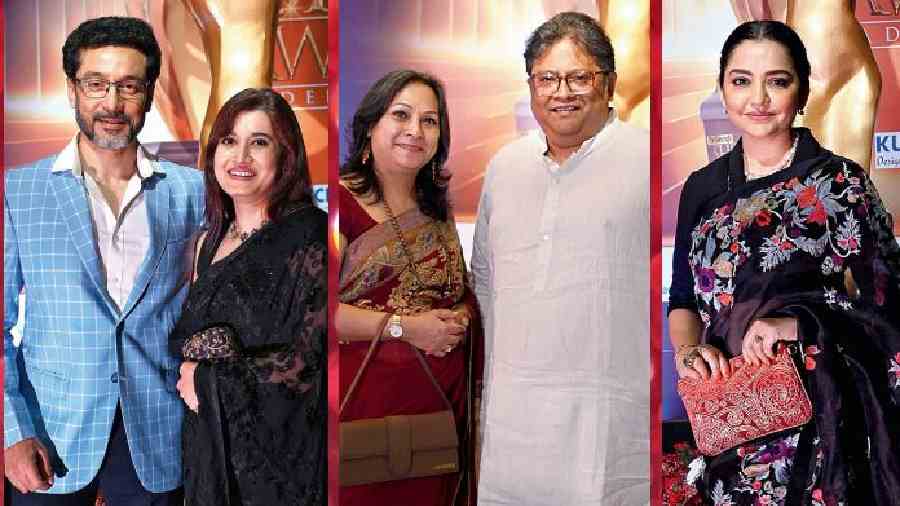 (L-R) Tota Roy Choudhury and Sharmili, Aniruddha Roy Chowdhury and Indrani, June
