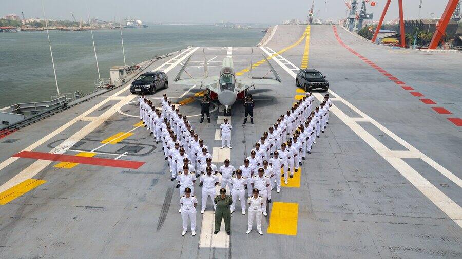 The flag-off of the rally from INS Netaji Subhas on Sunday