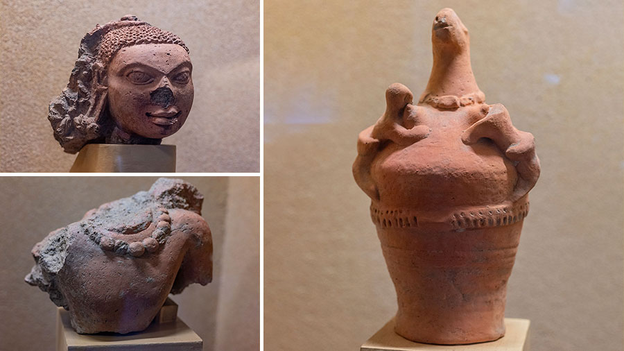 More terracotta figurines unearthed from the Dhosa excavation site
