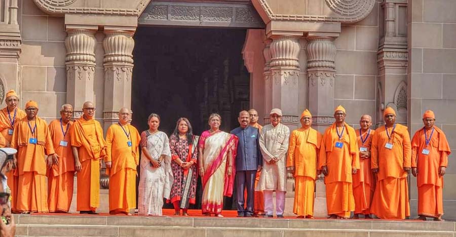 President Droupadi Murmu accompanied by West Bengal Governor C V Ananda Bose on Tuesday visited Belur Math, the headquarters of the Ramakrishna Math and Ramakrishna Mission, founded by Swami Vivekananda in the late 19th century