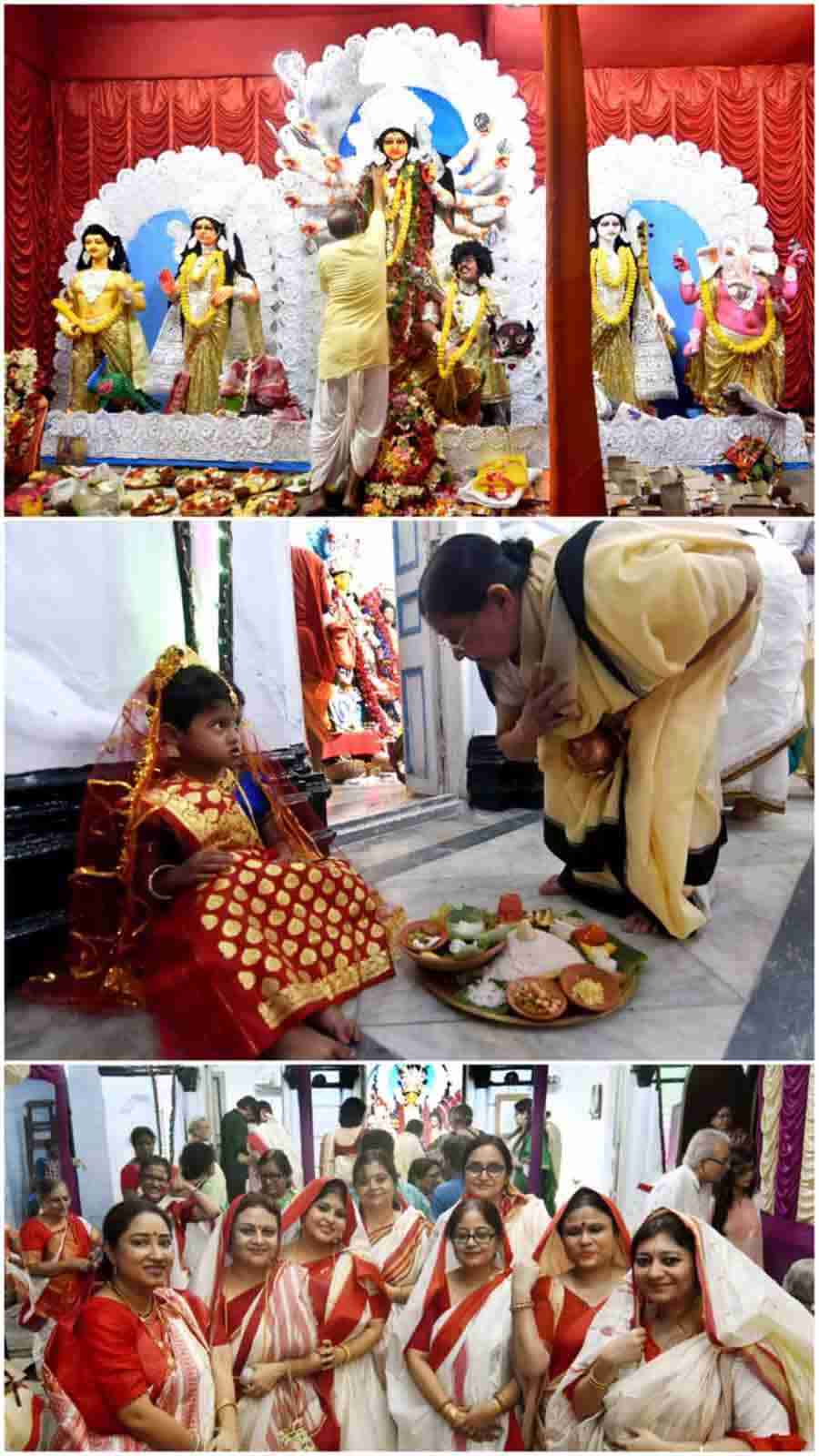 Glimpses from Annapurna and Basanti puja at Naba Brindaban, Kumartuli and Sen Bari in north Kolkata. Kumari puja is an integral part of Basanti puja  