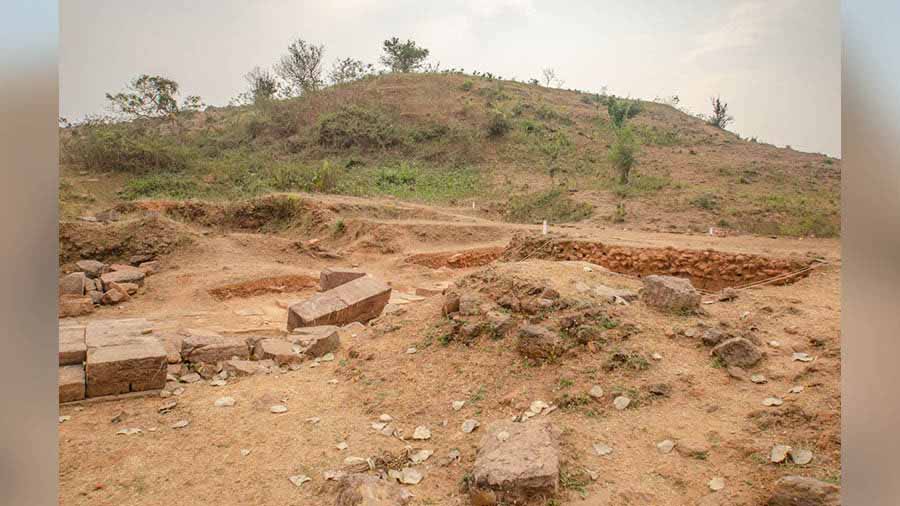 Excavation site on Langudi Hill