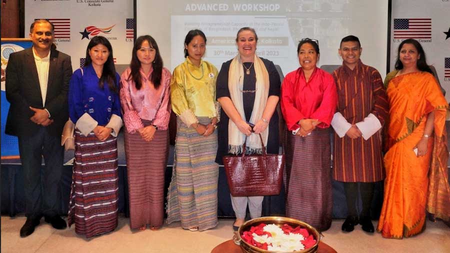 US consul-general with  Bhutanese startup participants