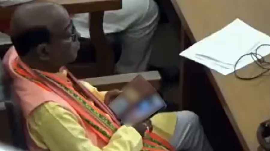 Tripura BJP MLA caught watching porn during Assembly session, video goes viral