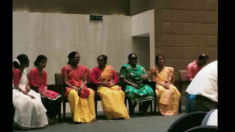 Some of the acid attack survivors at the programme on Thursday