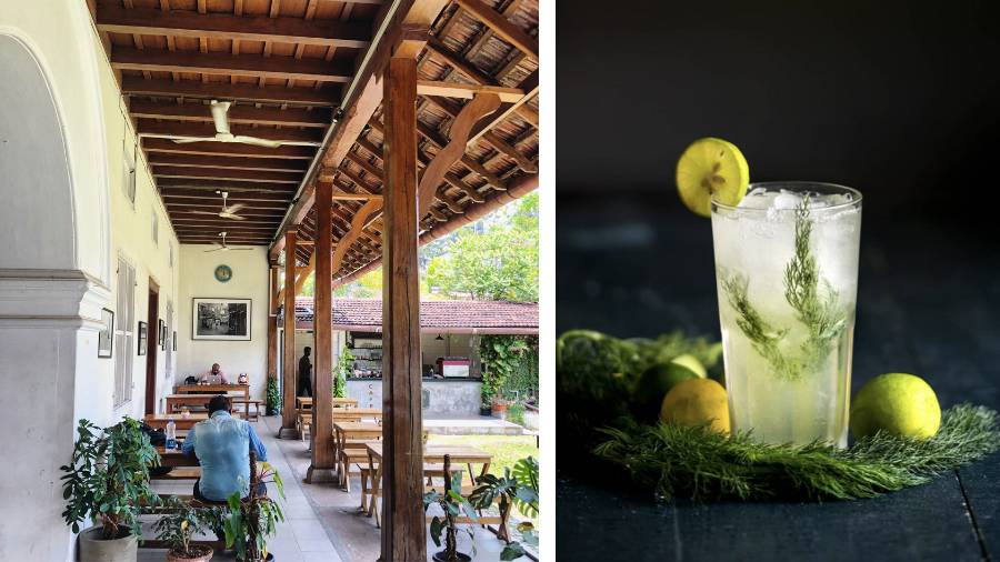 Pepper House is known as Cafe Agape thanks to Malayalam blockbuster ‘Premam’ and (right) Fennel Lemonade. 