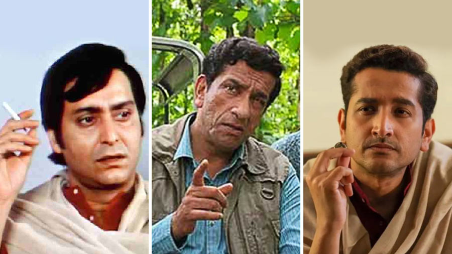 Soumitra Chatterjee, Sabyasachi Chakrabarty and Parambrata Chattopadhyay as Feluda