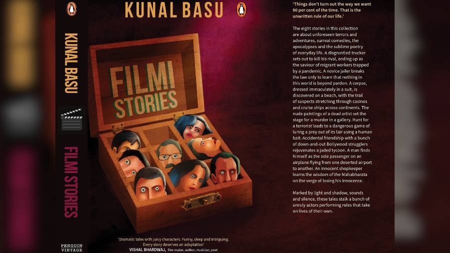 A glimpse of the cover of Kunal Basu’s ‘Filmi Stories’