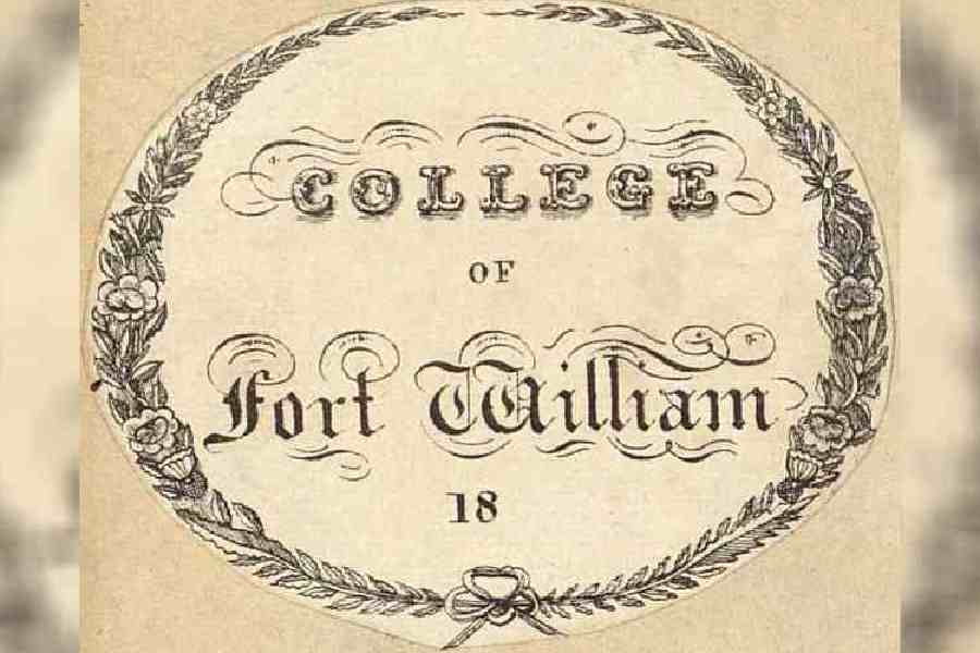 Ex libris from the Fort William College Library