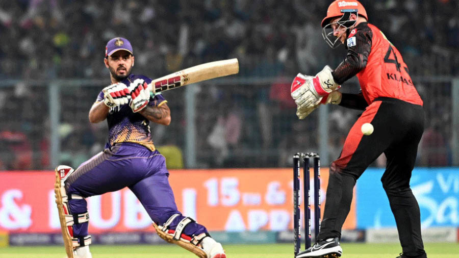 Nitish Rana top-scored for KKR in their last meeting against SRH in mid-April at the Eden Gardens