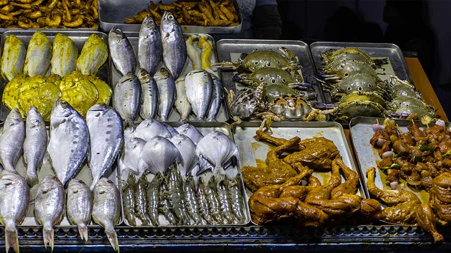 The street sea food market in Digha