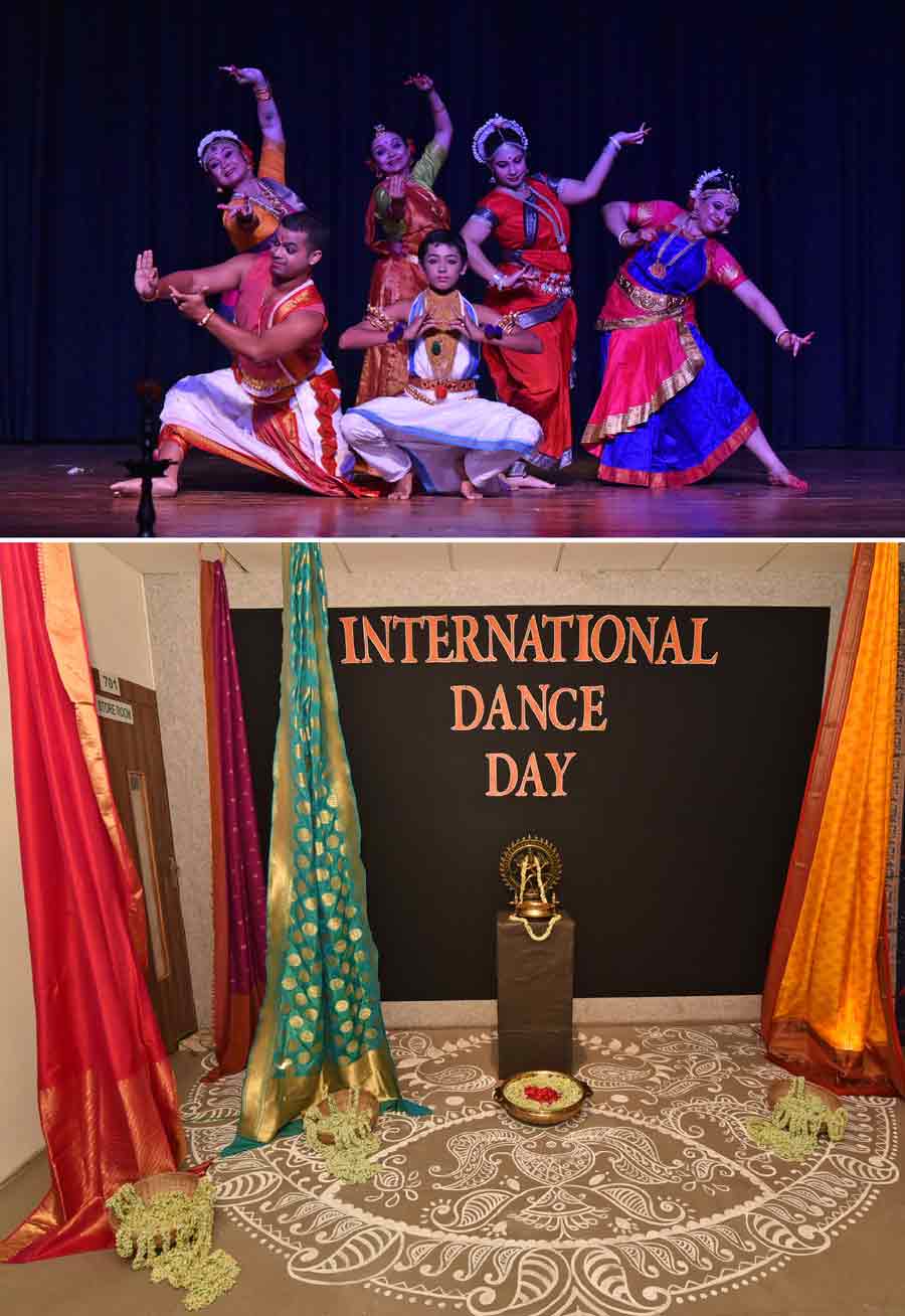 The morning was an amalgamation of not only performing arts but also visual arts. The matching costumes to jewelleries and make-up differentiated every participant and their style of dancing. That apart, the entrance to the auditorium was also minutely decorated by the art teachers and staff members of the school with the traditional rangolis and saris.  