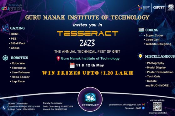 With a whopping 23 events, Tesseract 2k23 will be a one-of-a-kind experience for all tech enthusiasts.