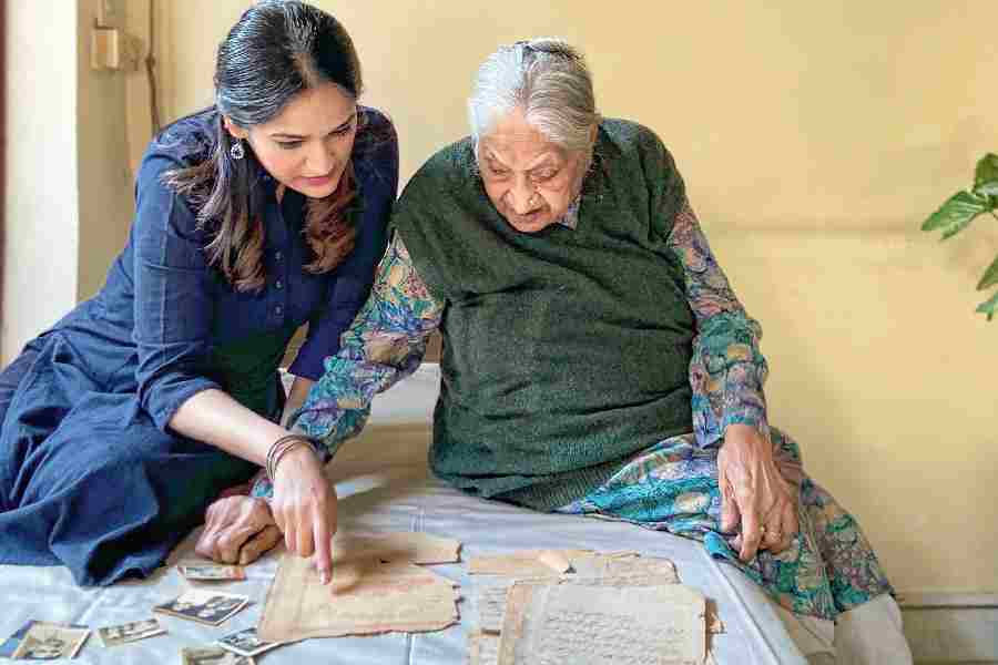 Aanchal with her grandmother