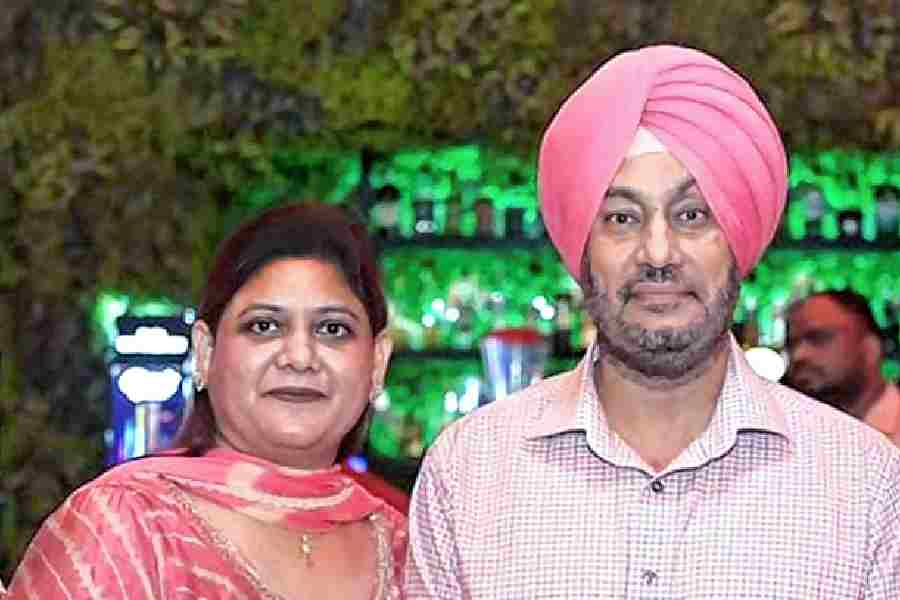 Nevendra Singh, joint commissioner of police, with wife Guninder Kaur