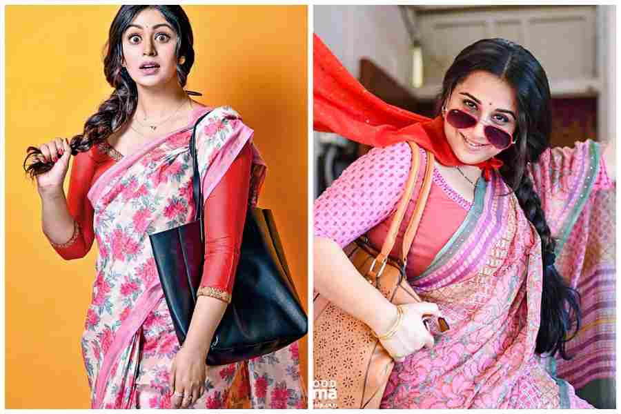 (Left) “It would have been a shame if we lost an actor like Vidya Balan because the industry couldn’t accept her body. She has scripts written for her and Tumhari Sulu is such a sweet film. She was a common woman’s hero,” says Ritabhari, channelling Vidya Balan’s Sulochana from the 2017 feel-good film.(Right) idya Balan in Tumhari Sulu