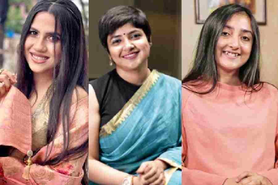 (L-R) Nikhita , Lagnajita, Lagnajita