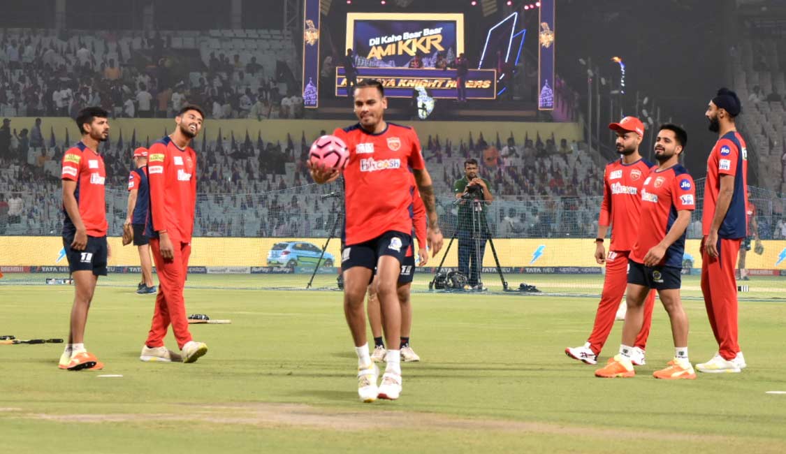 Punjab Kings skipper Shikhar Dhawan chose to bat against Kolkata Knight Riders after winning the toss at Eden on Monday